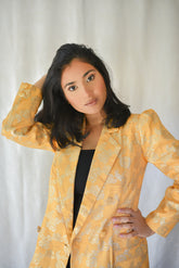 Banarasi Belle Puff Shoulder Blazer Dress