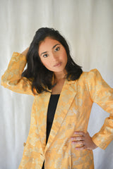 Banarasi Belle Puff Shoulder Blazer Dress