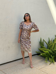 Banarasi Belle Puff Sleeve Pencil Dress