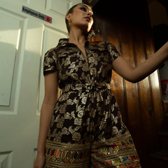 Banarasi Belle Cargo Zip Romper