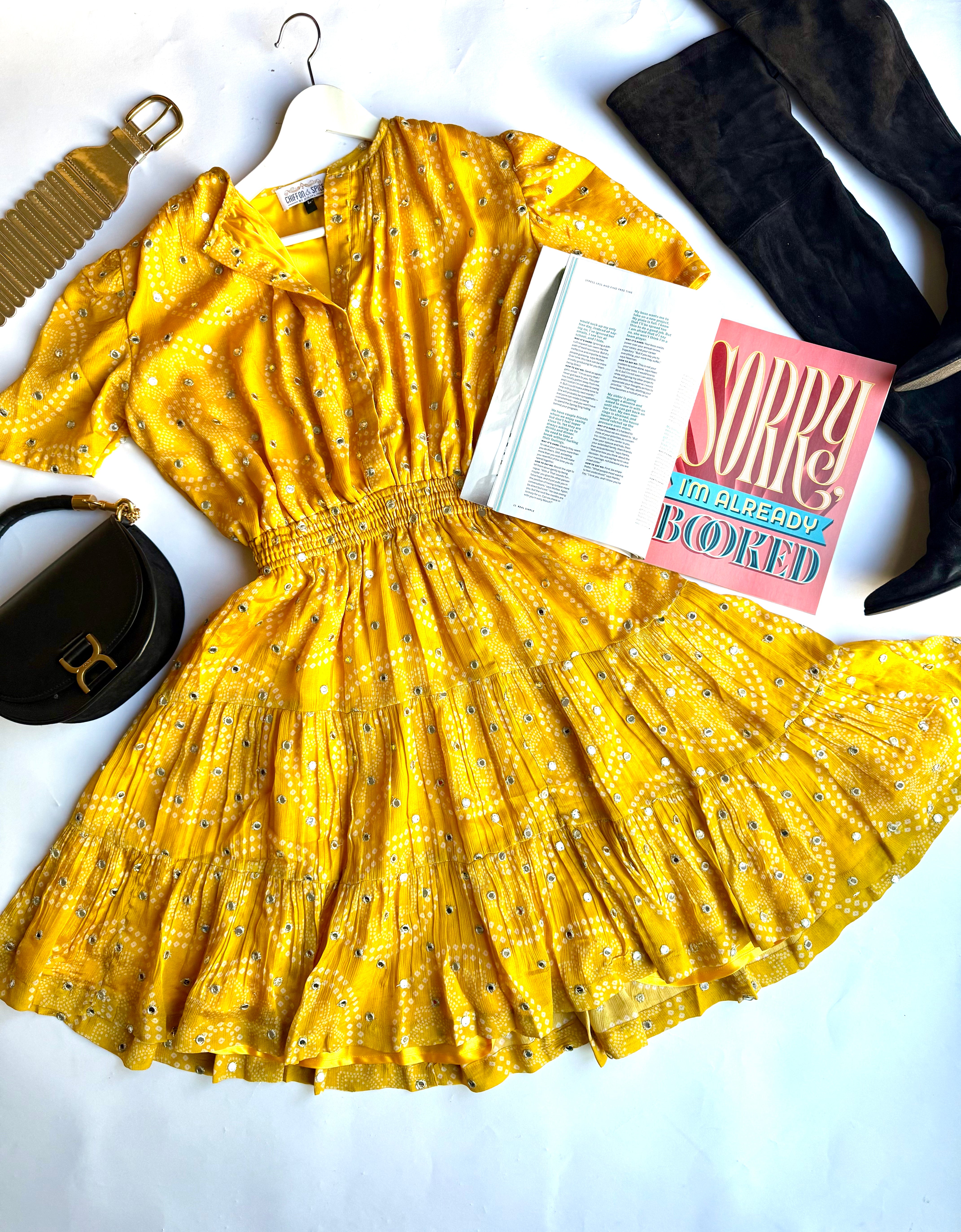 Ira Short Dress – Chiffon Spice